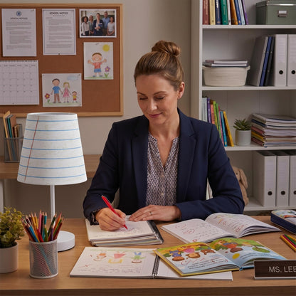 Lined Notebook Table Lamps (Lined Notebook)