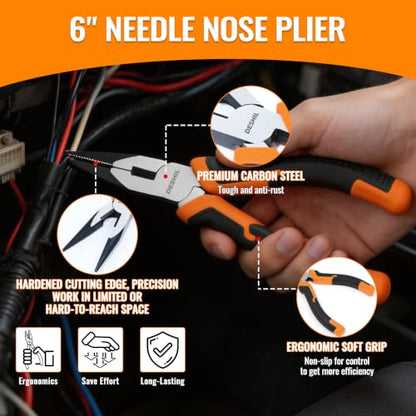 4 piece Pliers Set with 8'' Slip Joint