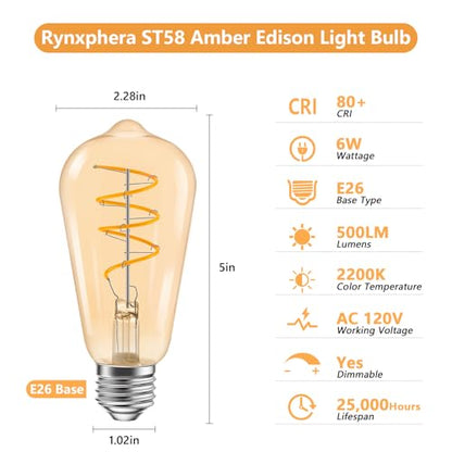ST58 6W Light LED Bulbs