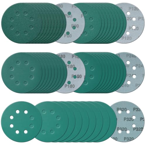 5 Inch 8 Hole Sanding Discs 50 Pcs 400 Grit
