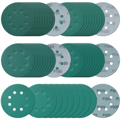 5 Inch 8 Hole Sanding Discs 50 Pcs 400 Grit
