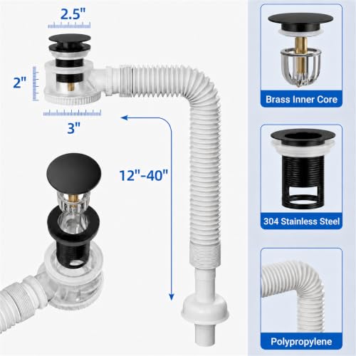 Universal Bathroom Sink Drain Kit