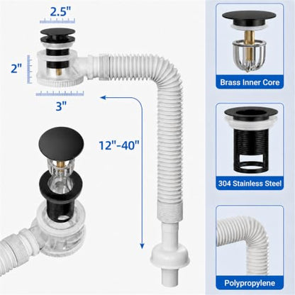 Universal Bathroom Sink Drain Kit