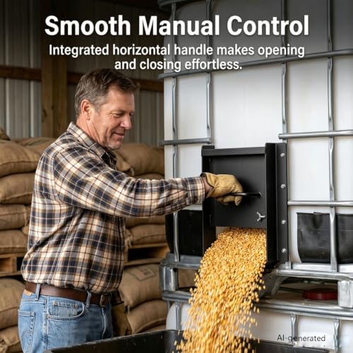 9"x9" Heavy‑Duty Manual Sliding Grain Gate Kit (Black)
