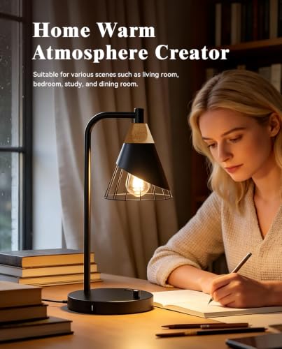 Industrial Table Lamp for Bedroom
