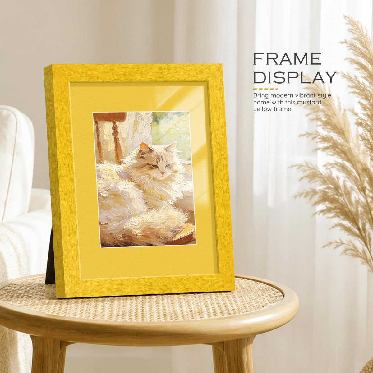 11x14 Mustard Yellow Picture Frame (Mustard Yellow Frame Yellow Mat / 11x14)