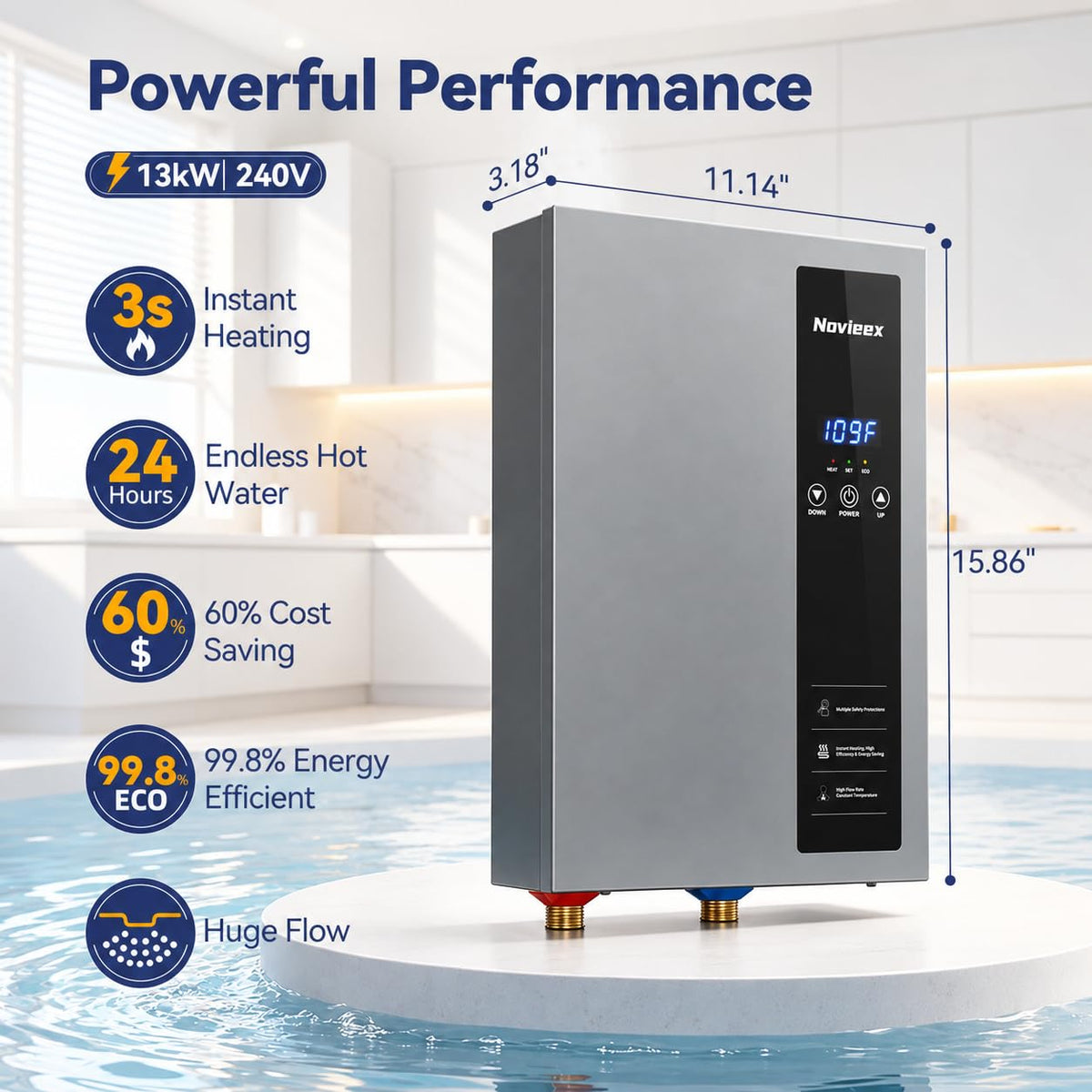 13kW Tankless Water Heater Electric