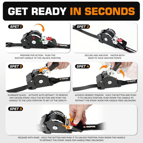 Retractable Ratchet Straps