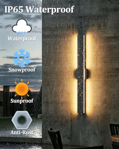 2 Pack 3 Colors Outdoor Wall Light