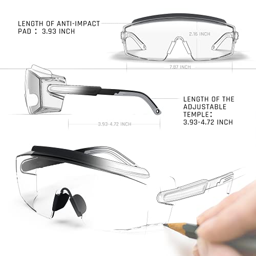 Anti fog Safety Glasses Over Glasses