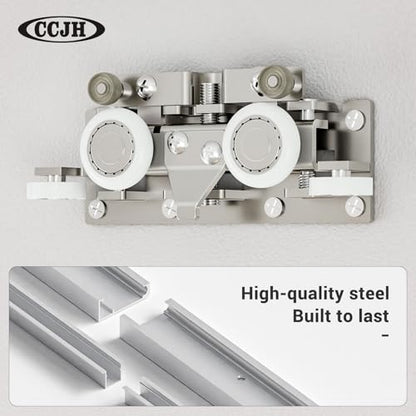 Concealed Sliding Barn Door Hardware with Soft Close Mechanism