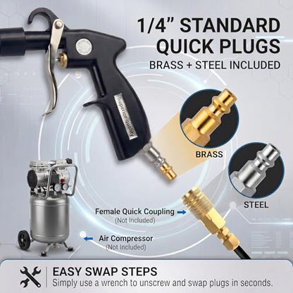 Tornado Car Cleaning Gun (Iron Bearing Air Blow Gun)
