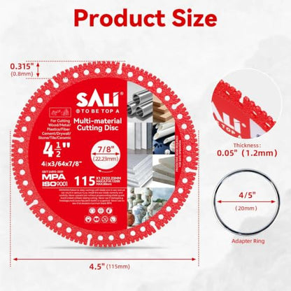 4.5" Diamond Saw Blades for Angle Grinder