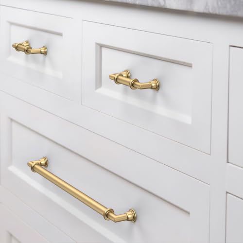 10 Pack Champagne Bronze Cabinet Pulls 10 Inch (10" Hole Center / Champagne Bronze)