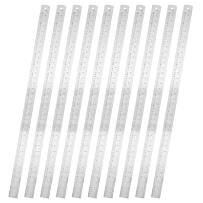 Metal Ruler 10 Pack with Inch