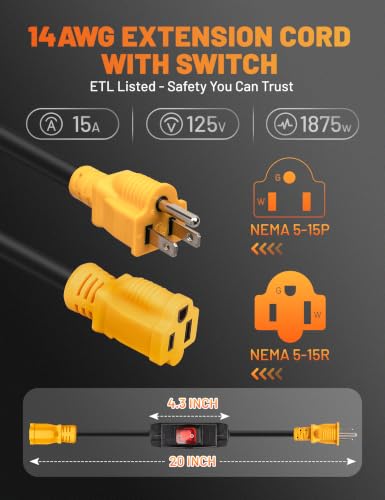 Extension Cord with On Off Switch