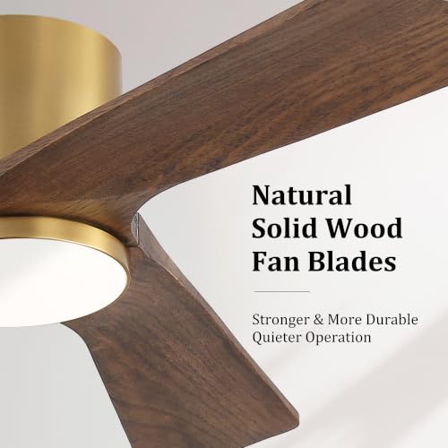 42 Inch Ceiling Fan with Light and Remote (Gold/Walnut / 42")