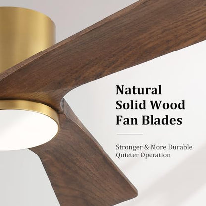 42 Inch Ceiling Fan with Light and Remote (Gold/Walnut / 42")