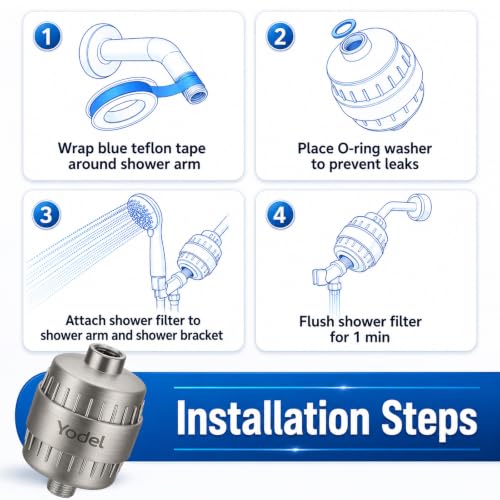 Shower Head Filter with 6 Replacement