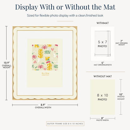 8x10 Scalloped Enamel Picture Frame (Cloud Ivory / 8x10)
