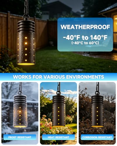 12V Outdoor Pendant Light Hanging Lights Free MR16 Bulb 3W
