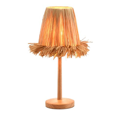 Boho Style Rattan Table Lamp