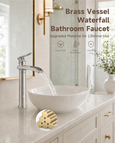 Bathroom Vessel Sink Faucet Waterfall Faucet