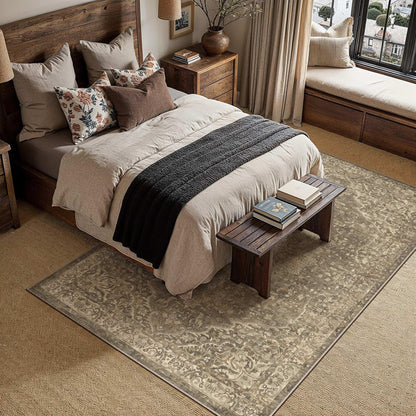 Area Rugs 5x7 Washable Rug for Living Room Brown (Brown Ⅲ / 5' x 7' (Rectangular))