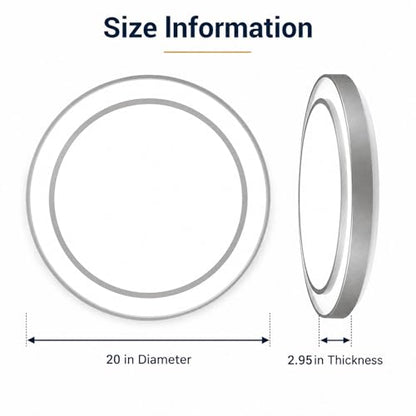 20Inch LED Flush Mount Ceiling Light (Silver / 20Inch)