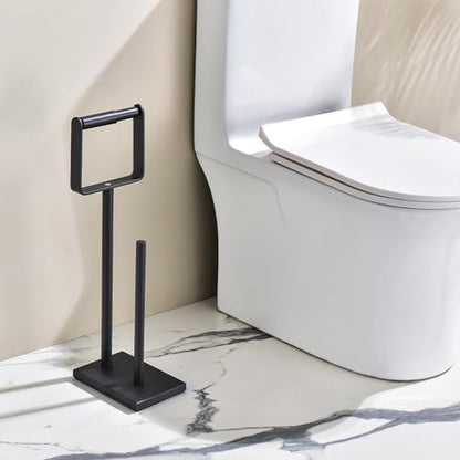 Free Standing Toilet Paper Stand with Reserve Storage