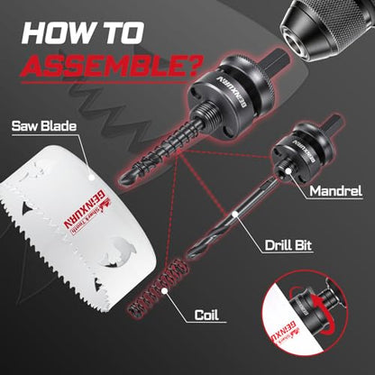 4-1/4 Inch(108mm) Hole Saw, 1PC HSS Bi-Metal Hole Saw Kit with Shark Tooth Hole Cutter for Wood,Drywall, PVC Boards and Thin Metal (1 PCS 4-1/4")
