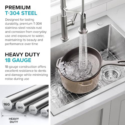 Fairlane 28 in Drop In Single Bowl Stainless Steel Kitchen Sink (28 Inch / Single Bowl — Drop In)