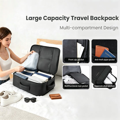 55L Carry On Backpack (Black / 3X-Large(22"x14"x10"))