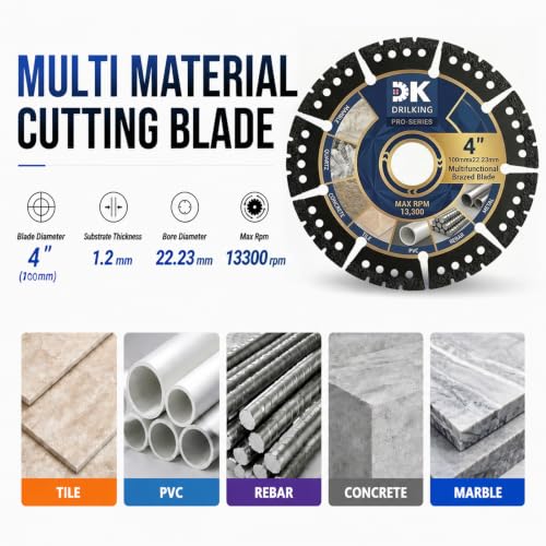 4-1/2 inch Diamond Multi-Purpose Saw Blades for Angle Grinder Discs for Cutting Marble Quartz Stone Tile Metal Plastic Concrete Granite (3, 115mm)