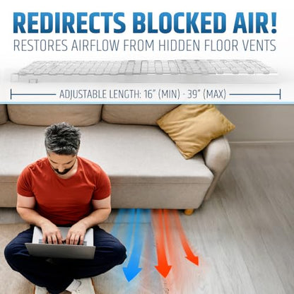 Powerful Magnetic Air Vent Extender for Floor Under Furniture
