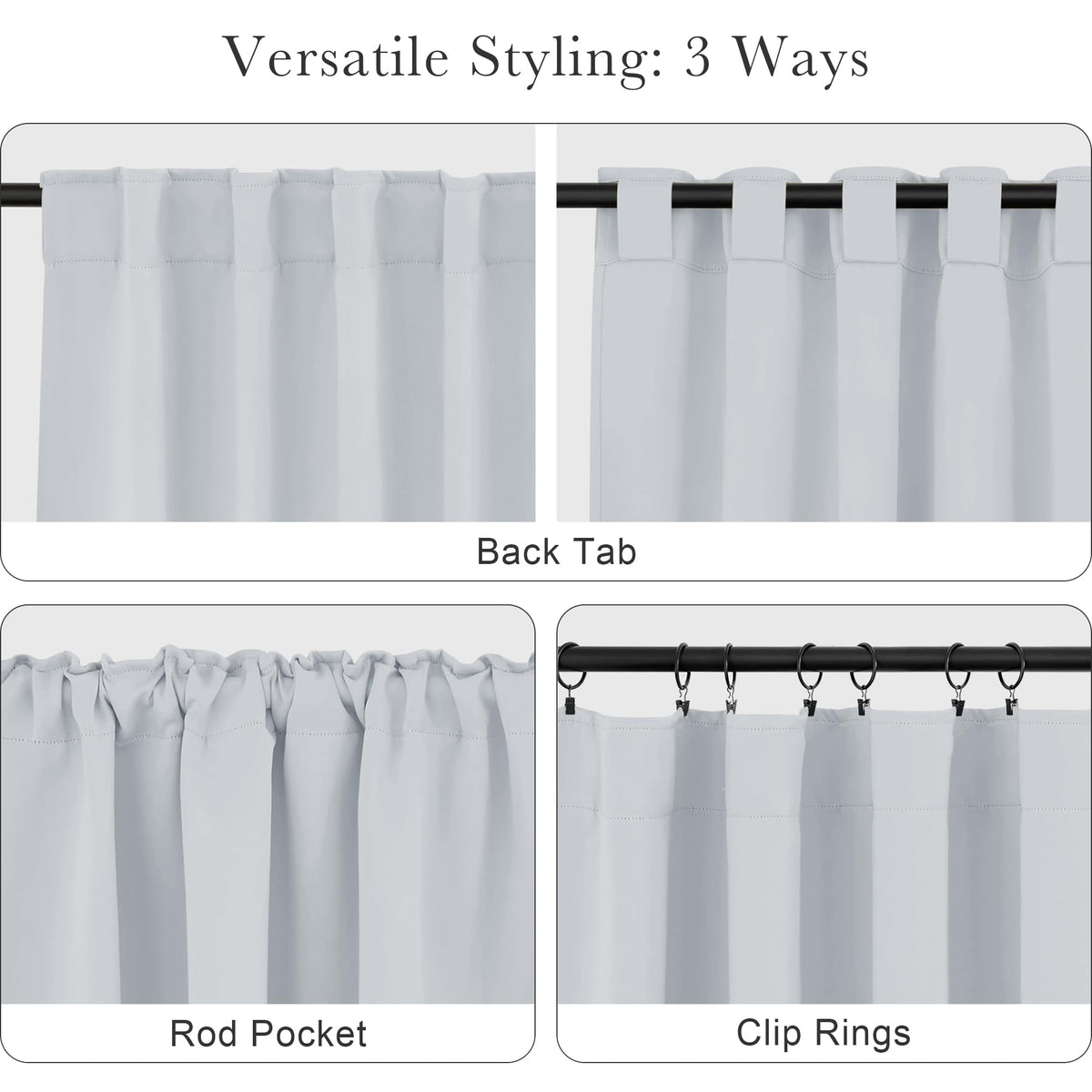Short Drapes for Kinchen (Greyish White / 34"W x 54"L (Pack of 2))