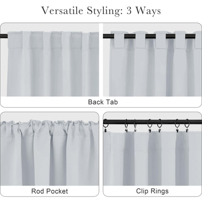 Short Drapes for Kinchen (Greyish White / 34"W x 54"L (Pack of 2))