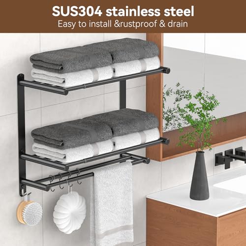 Adjustable 16.9 (Adjustable 16.9–28" Matte Black Towel Rack)