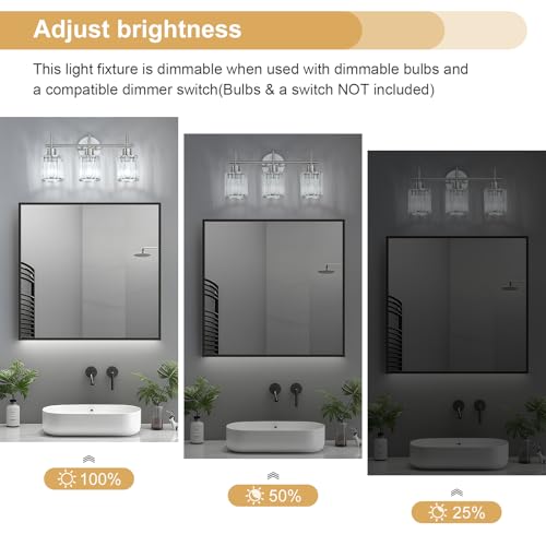 Crystal Bathroom Light Fixtures