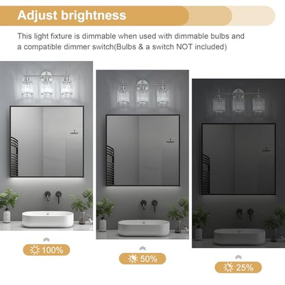 Crystal Bathroom Light Fixtures