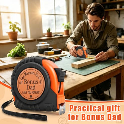 Gifts for Men Birthday Gift for Dad Grandpa Papa Uncle Husband Anniversary Christmas Fathers Day Valentines Day Useful Gifts for Men Genuine Leather Engraved 25 FT Tape Measure Tools