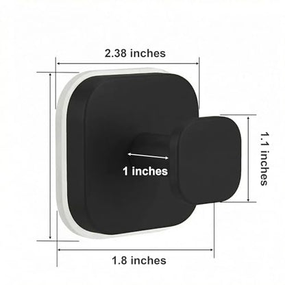 Suction Cup Hooks for Shower (Matte Black / 4 Pack)