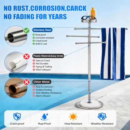 Pool Towel Rack Outdoor