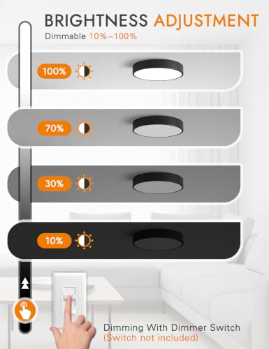 LED Low Profile Flush Mount Ceiling Light Fixture