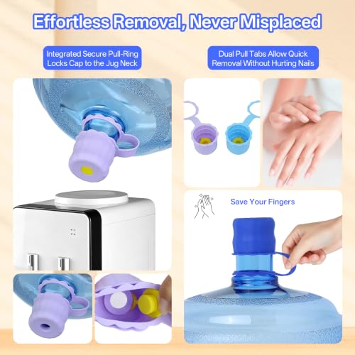 3 Pcs 5 Gallon Water Jug Cap with 1Pcs Water Jug Carrier
