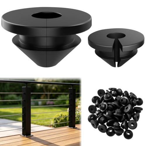 Cable Railing Rubber Grommets 100 Pack Protective Sleeves for 1