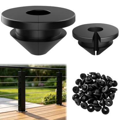 Cable Railing Rubber Grommets 100 Pack Protective Sleeves for 1