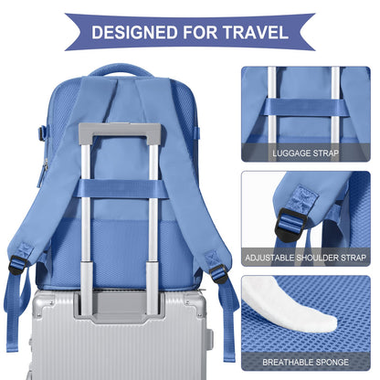 Large Travel Backpack For Women Men (Sky Blue / 30 liters)