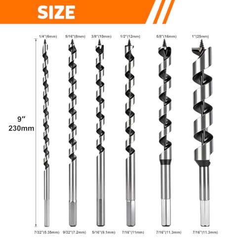 Auger Drill Bit Set for Woodworking