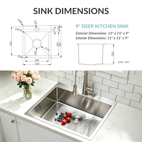 Drop in Kitchen Sink Single Bowl